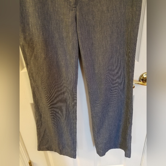 LOFT Petites Marisa Trouser Blue Linen Blend Pants Size 12P - Picture 5 of 15